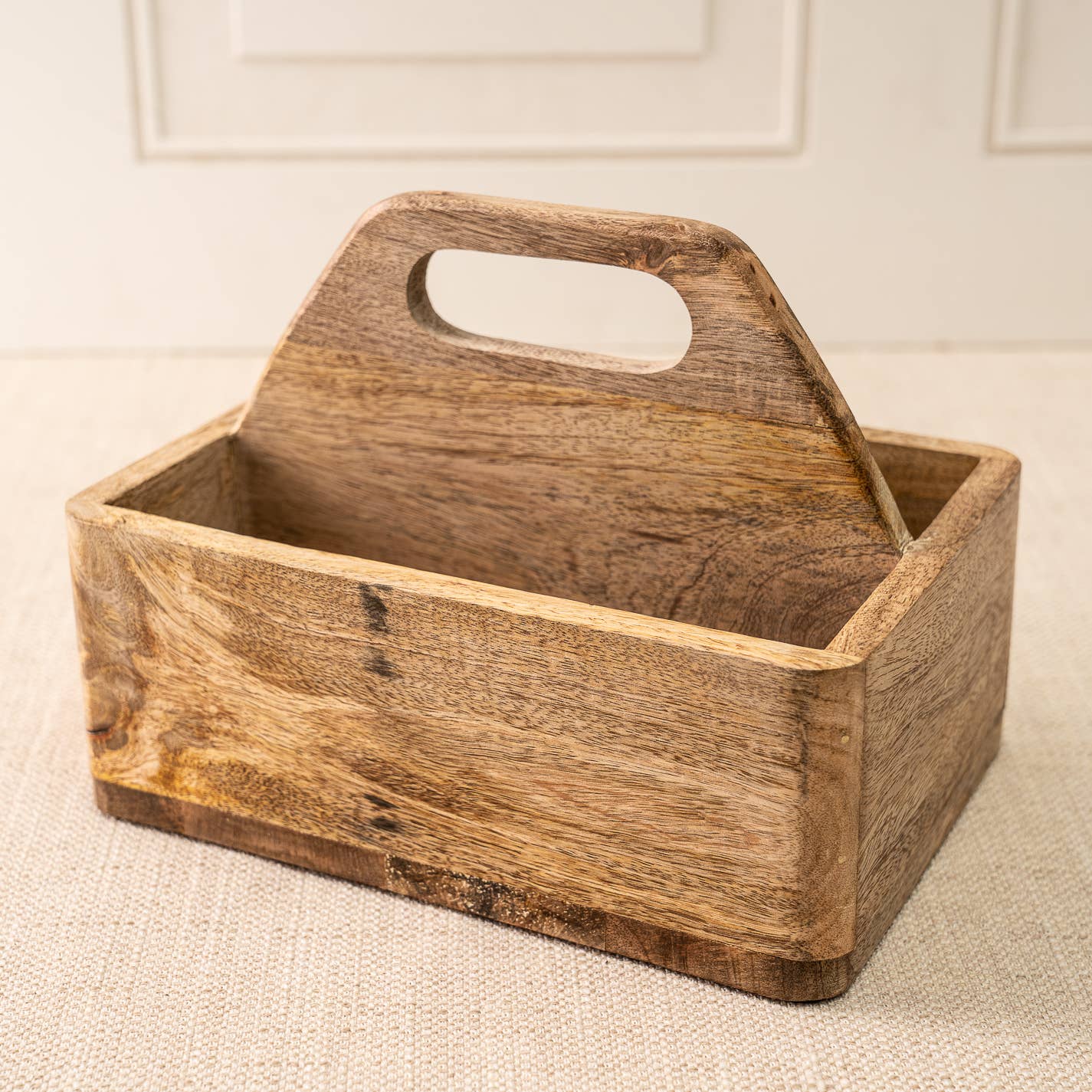 Classic 2-Setion Wooden Caddy w/ Handle