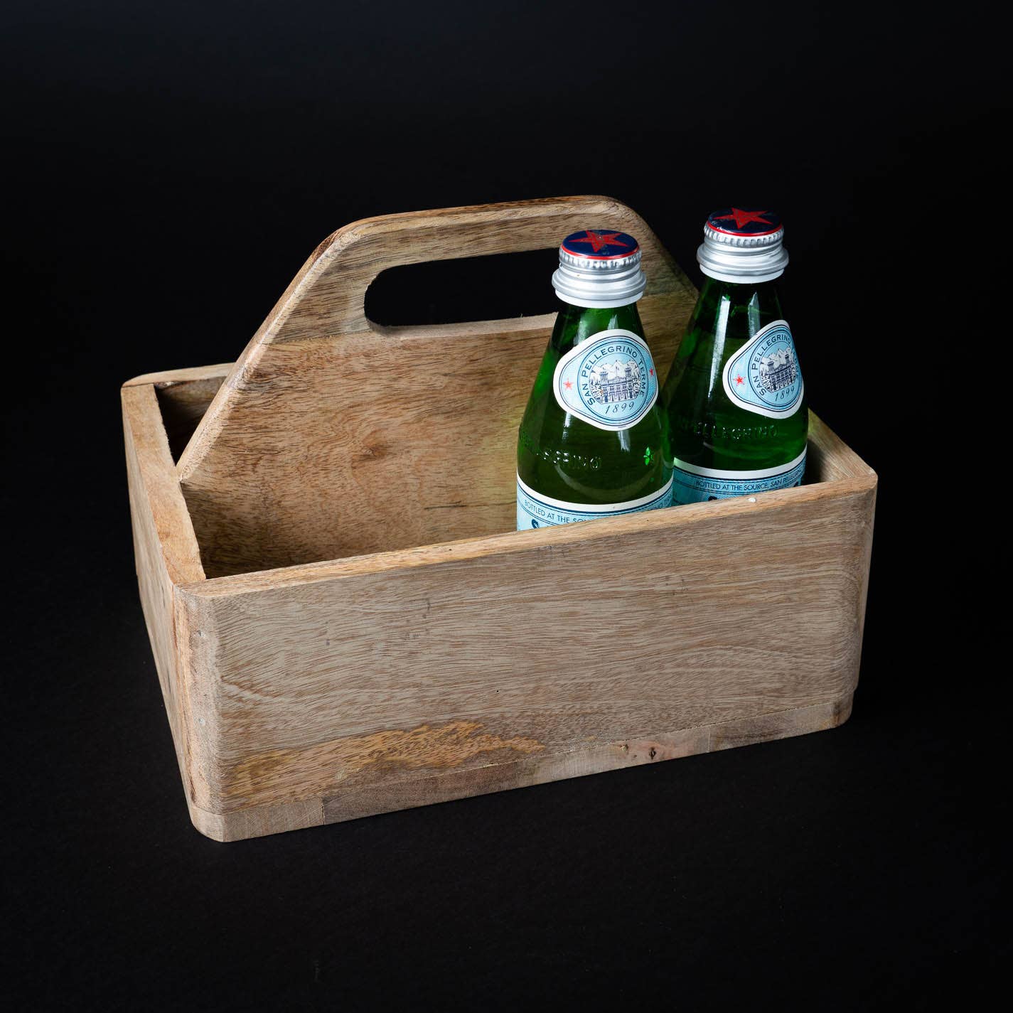 Classic 2-Setion Wooden Caddy w/ Handle