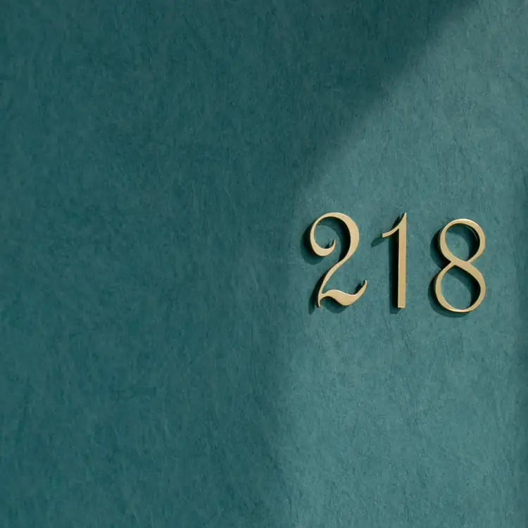 Retro Brass House Number Plate for European Style Decor