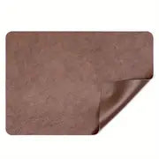 Double-Sided Leather Placemat with Cowhide Pattern