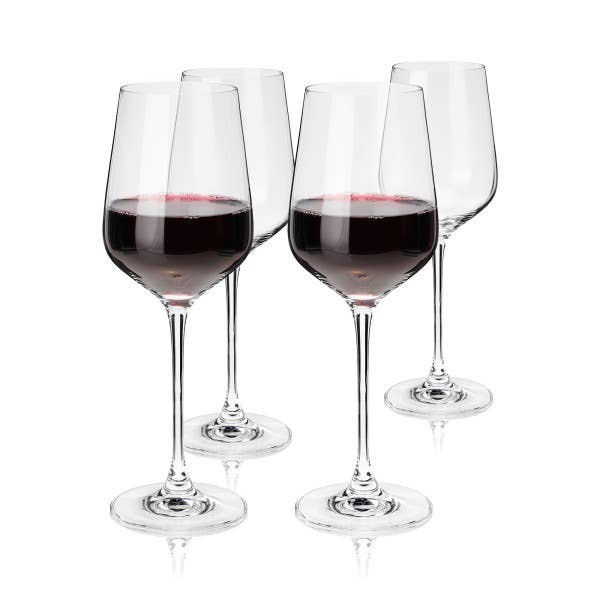 Reserve Inez European Crystal Bordeaux Glasses - Set of 4