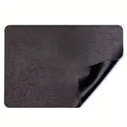 Double-Sided Leather Placemat with Cowhide Pattern
