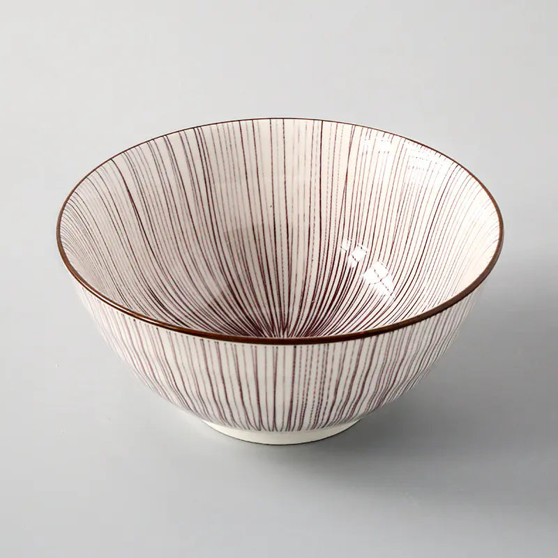 Japanese Style 8-Inch Ceramic Ramen Soup Bowl